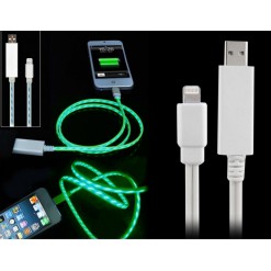 Кабель для iPhone,iPad,iPod светящийся