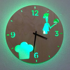 Часы с подсветкой «Повар №827»